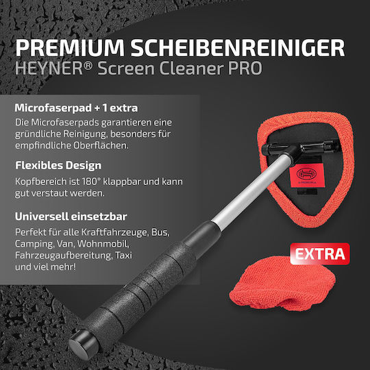 Heyner Screencleaner Πανί Καθαρισμού Τζαμιών Αυτοκινήτου με Κοντάρι τηλεσκοπικό 33-50cm