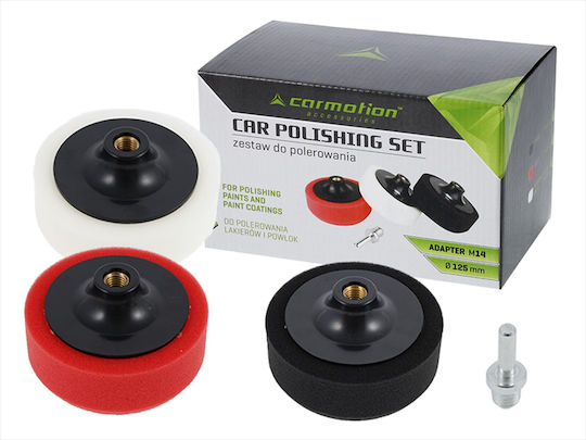 Σετ Σφουγγαριών Γυαλίσματος Carmotion 3x125mm Προσαρμογέα M14
