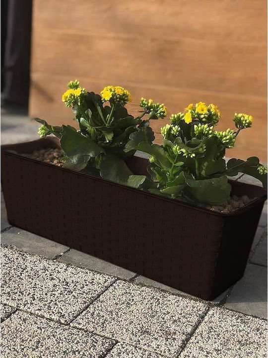 Vaze Pentru Plante Rattan Maro 68.5x17.3x15cm 4 Module