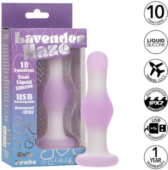 Anal Plug with Vibration Purple