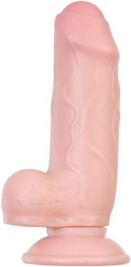 Realistisches Dildo mit Hoden und Saugnapf Fleisch 17cm