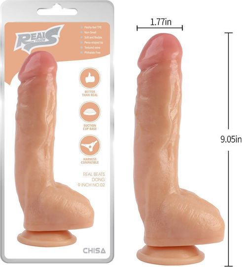Dildo realist Cu ventuză Flesh 23cm