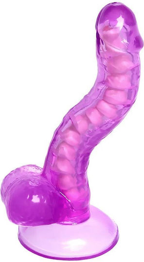 Realistisches Dildo mit Hoden und Saugnapf Lila 20.5cm