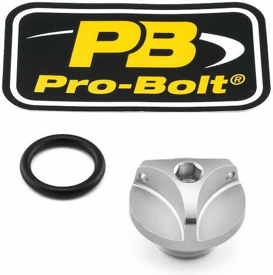 Pro Bolt Τάπα Λαδιού Μοτοσυκλέτας Ασημί OFCS10S
