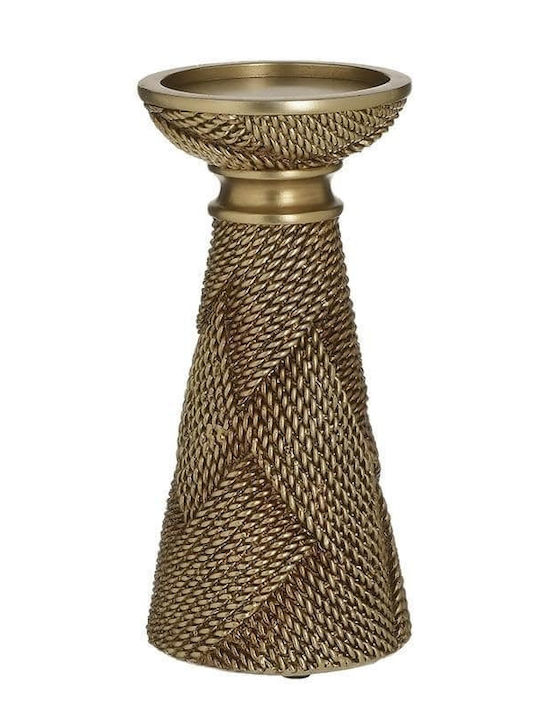 Inart Кандилник за Ресо Полирезин Злато 11.5x11.5x30бр 1бр