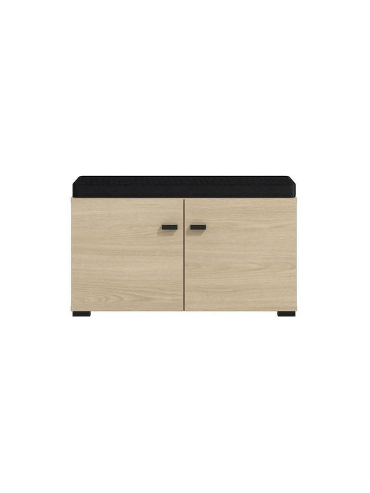 Rathlin Kom Entry Furniture with Shoe Rack & Bench Light Port Oak 77x35x41cm