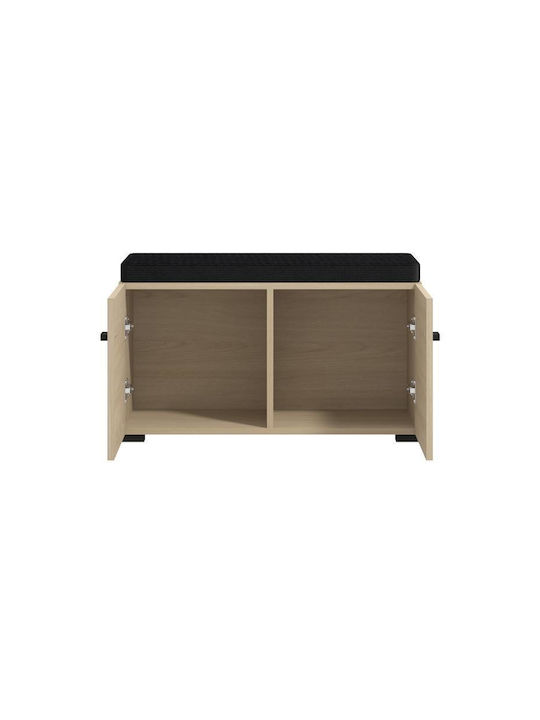 Rathlin Kom Entry Furniture with Shoe Rack & Bench Light Port Oak 77x35x41cm