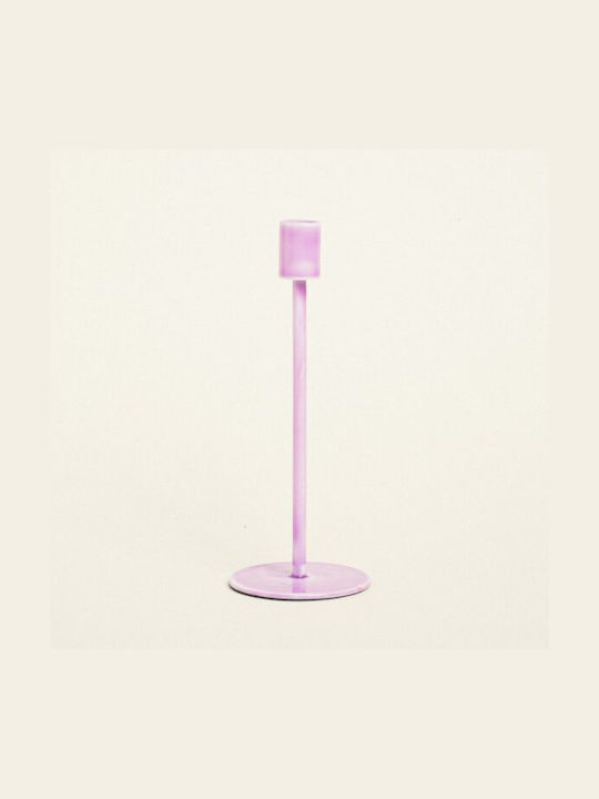 Metal Candle Holder Lilac 23 Cm Beauty Home Metal Candle Holder Lilac 23 Cm Beauty Home