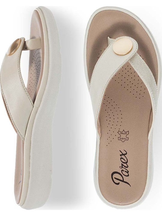 Damenplattformen Beige