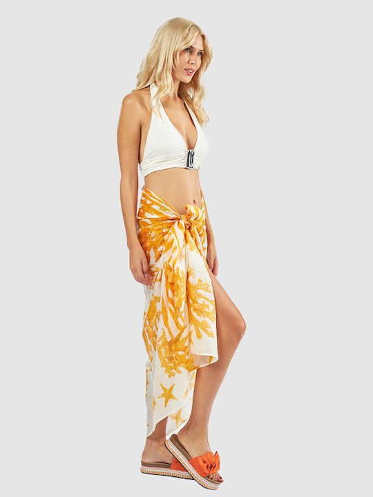 Green Women's Pareo 08-0169 Indian Cotton Mustard