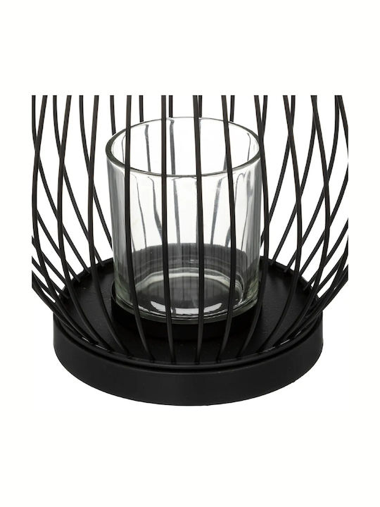Atmosphera Metal Candle Holder Black 17x17x23.5cm