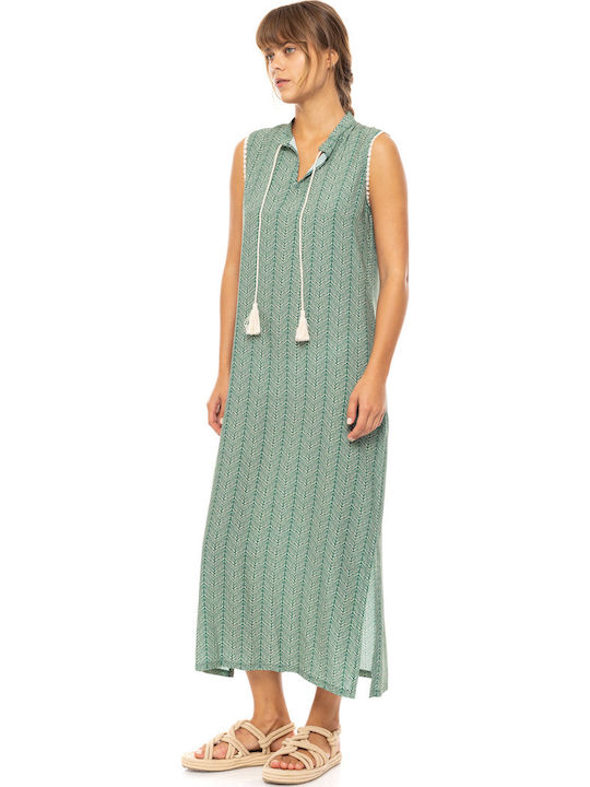 Pink Label Women's Maxi Dress Beachwear Jugle Green