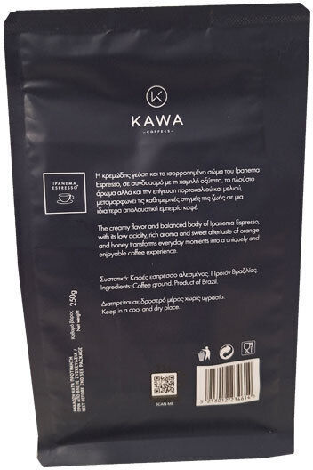 Ipanema Espresso Espresso Kaffee Arabica Brasilien Gemahlen 250gr