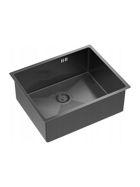 GraniteQ Anthony Drop-In Spüle Inox B54xT44cm Gray