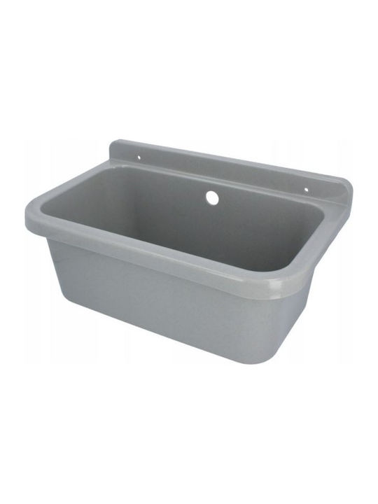 Hydroland Drop-In Spüle aus Verbundgranulat B55xT34cm Gray
