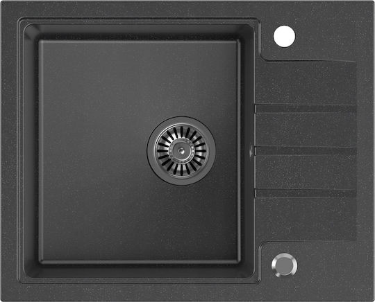Steiner Drop-In Spüle aus Verbundgranulat B62xT50cm Schwarz