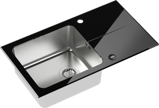 Steiner Ένθετος Νεροχύτης Δεξιός Inox Μ35xΠ35cm Γκρι