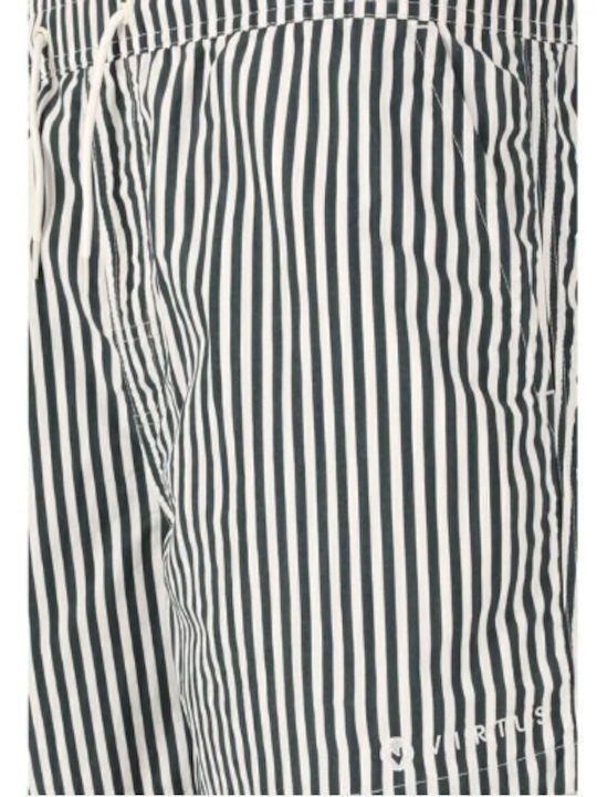 Men's Swimwear Shorts Green Striped