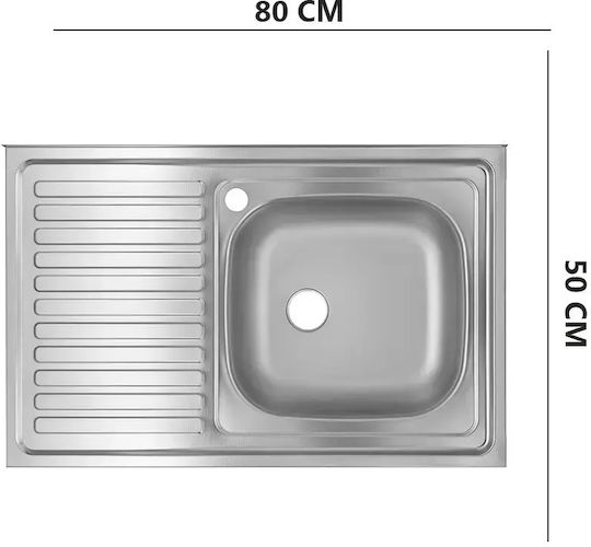 Freddo Ένθετος Δεξιός Inox Μ50xΠ80cm Γκρι Freddo Ένθετος Δεξιός Inox Μ50xΠ80cm Γκρι