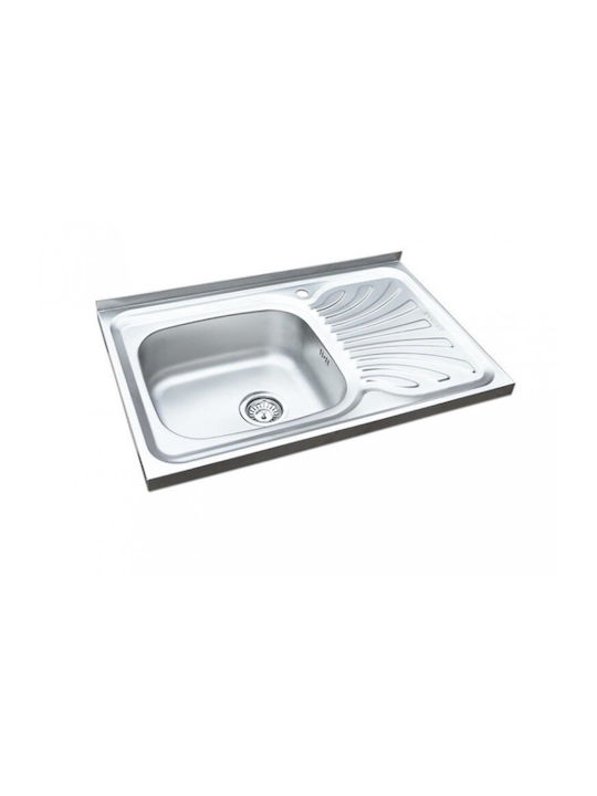 Freddo Ένθετος Νεροχύτης Inox Μ80xΠ50cm Γκρι