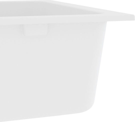 vidaXL Drop-In Sink Synthetic Granite W76xD48cm White