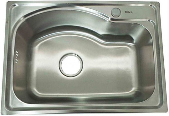 Gloria Dima 18-5842 Drop-In Chiuvetă Inox Satinat L58xW42cm Argintiu