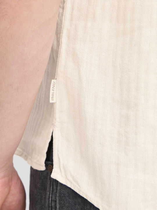 Kurzärmlig Baumwolle Hemd Beige