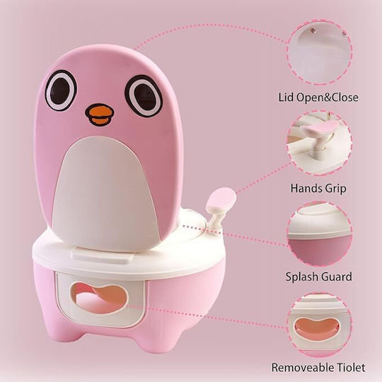 Töpfchen Toilette mit Deckel Rosa