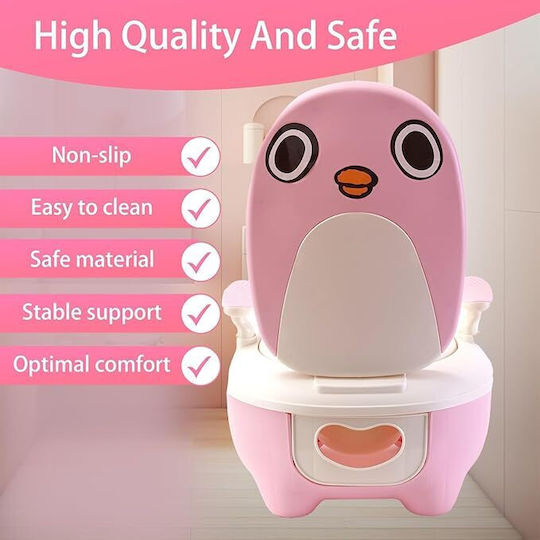 Töpfchen Toilette mit Deckel Rosa