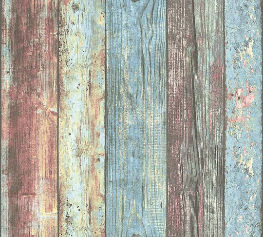 Тапет за Стена Wood Stone Синя 1000x53см Миеща се