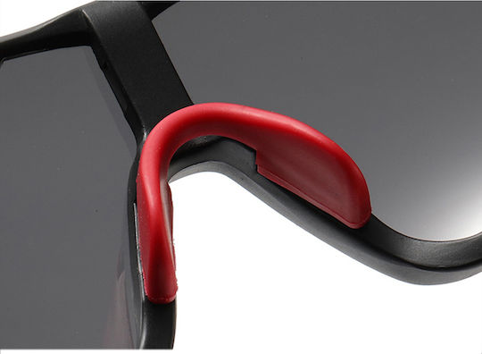 Techsuit Cycling Glasses 9330 with Black Frame & Multicolour Lenses