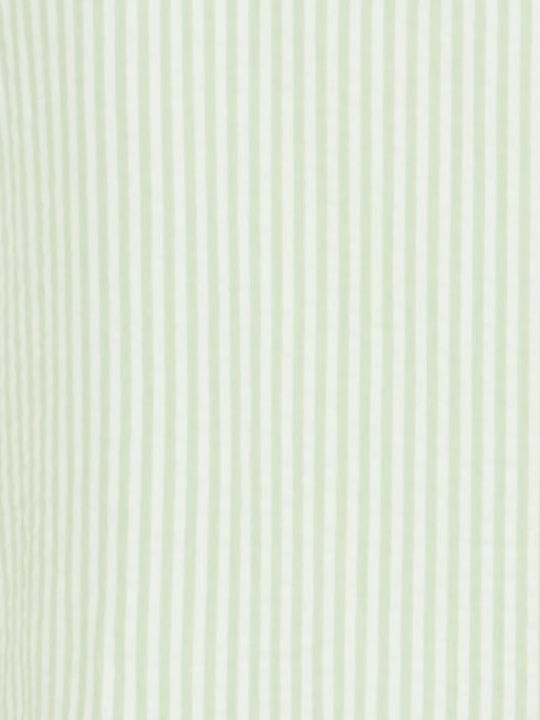 Women's Blouse Sleeveless Striped Green
