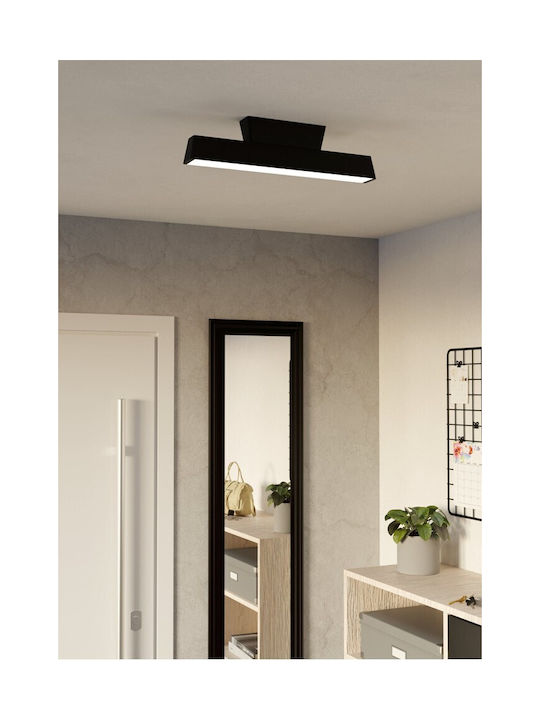 Eglo Simolaris Smart Ceiling Mount Light 47cm Black with Integrated LED and Remote Control