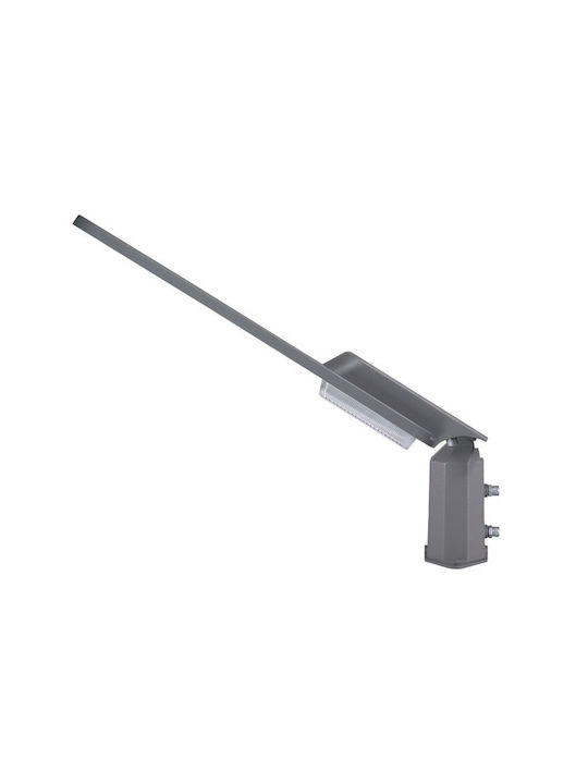 Eurolamp Εξωτερικό Φωτιστικό LED Δρόμου 100W με Ψυχρό Λευκό Φως IP66 Γκρι