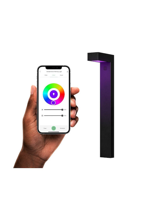 Hombli Φωτιστικό Κολωνάκι LED Εξωτερικού Χώρου RGB IP54 Μαύρο