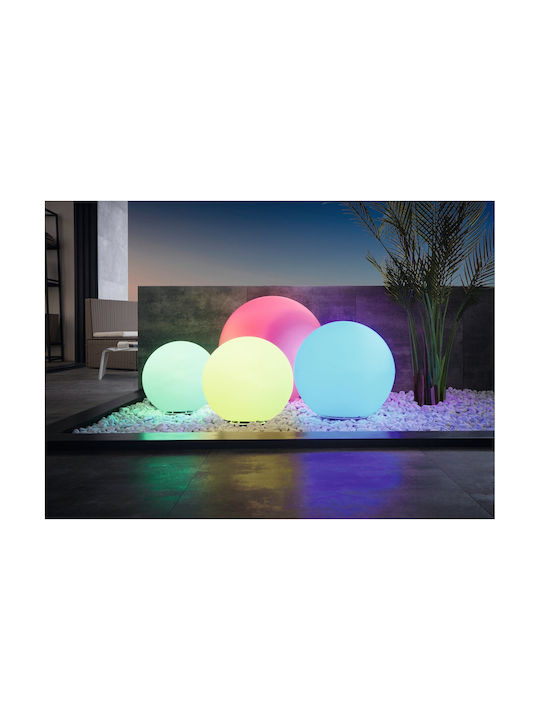 Eglo Monterolo Outdoor Floor Lamp Globe 9W IP65 for E27 Light Bulb Base White