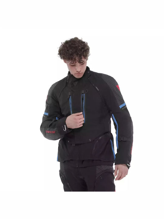Dainese Super Adventure Χειμερινό Ανδρικό Μπουφάν Μηχανής Αδιάβροχο Black/Black/Blue