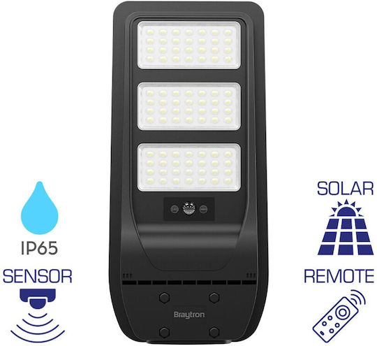 Braytron Ηλιακό Φωτιστικό Δρόμου 50W με Ψυχρό Λευκό Φως 6500K IP65