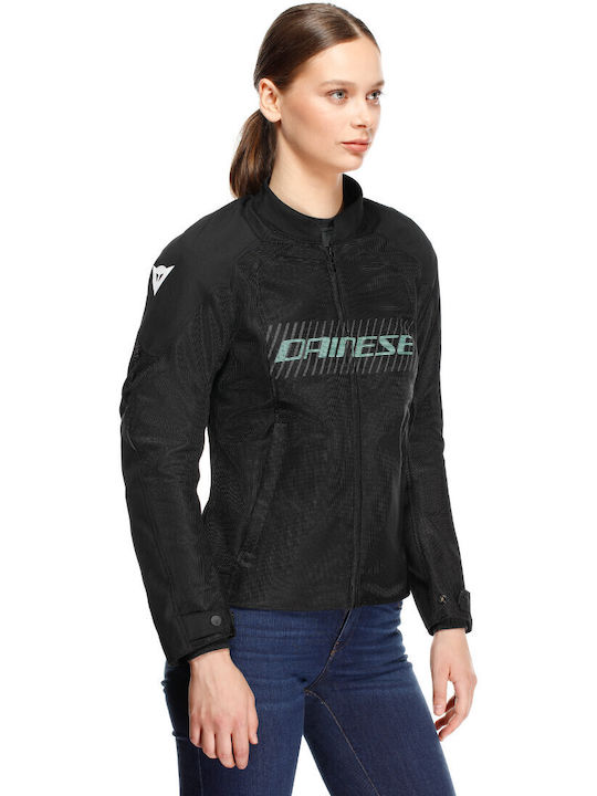 Dainese Herosphere Air Tex Jacket Women's Motorcycle Jacket 4 Seasons Black / Gray / Light Green