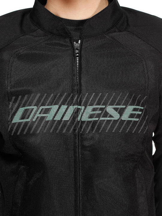 Dainese Herosphere Air Tex Jacket Women's Motorcycle Jacket 4 Seasons Black / Gray / Light Green