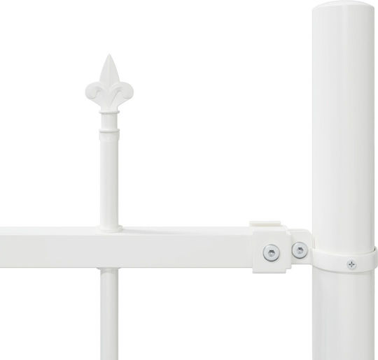 vidaXL Metallische Zaunfelder mit Speeren in Weißer Farbe 1x1.7m