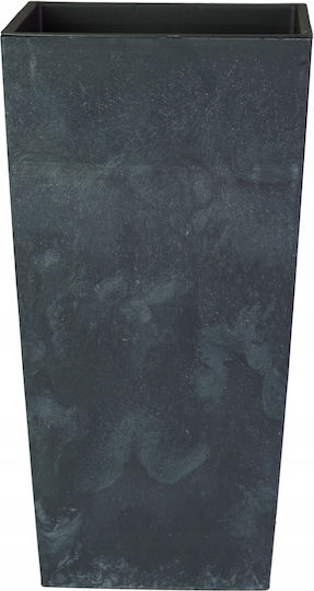 Iliadis Urbi Square Beton Effect Planter Plastic Gray 27x27x50cm.