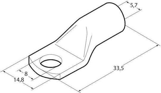 Ακροδεκτες Καλωδιων Μπαταριας 16 Mm² Τρυπα 8mm 5τεμ