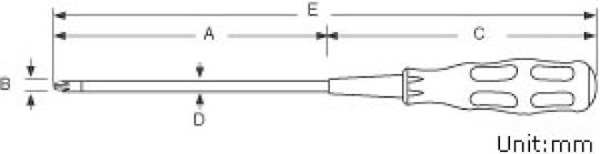 Proskit Magnetic Electrician Screwdriver Cross with Length 75mm