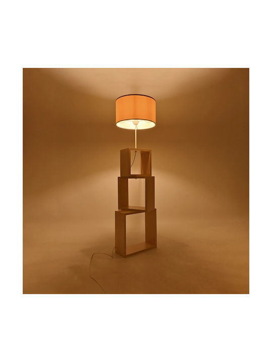 GloboStar Lumo Φωτιστικό Δαπέδου Υ155xΜ37εκ. με Ντουί για Λαμπτήρα E27 Μπεζ