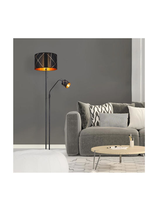 Globo Lighting Bemmo Lampa de podea Î175xL40cm. cu Soclu pentru Bec E27 Negru