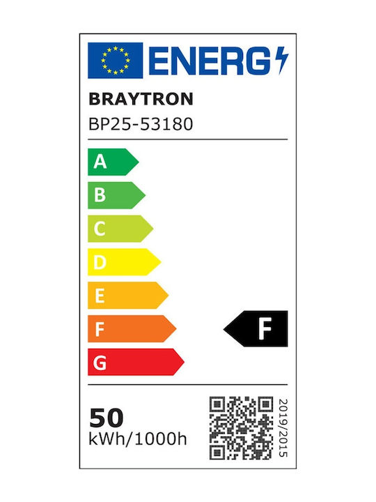 Braytron Rectangular Outdoor LED Panel 50W with Warm to Cool White Light 120x30cm