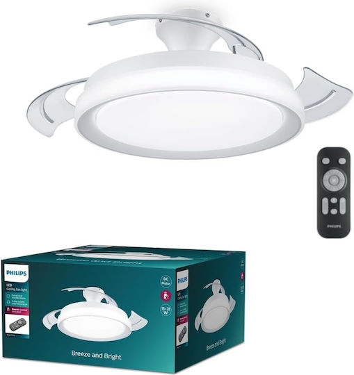 Philips-φωτιστικό Οροφής Led Ανεμιστήρα Led 35w 230v 5500 4000 2700k+rc Λευκό
