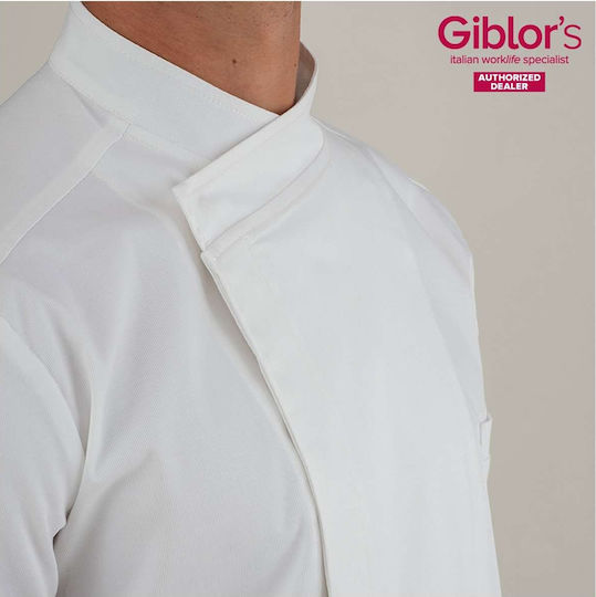 Giblor's Σακάκι Σεφ Γυναικείο Λευκό με Μακρύ Μανίκι Nile