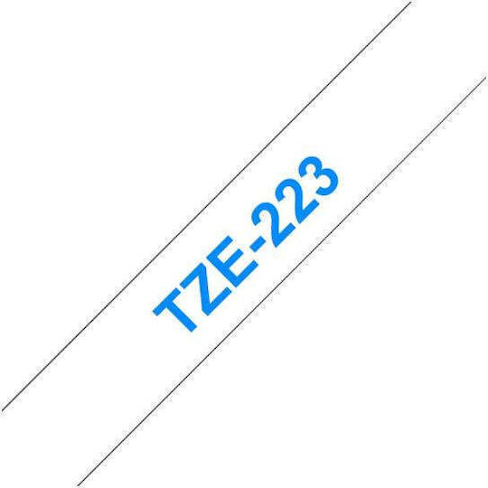 Brother TZe-223 Ταινία Ετικετογράφου 8m x 9mm σε Λευκό Χρώμα Συμβατή με Brother TZe/TZ